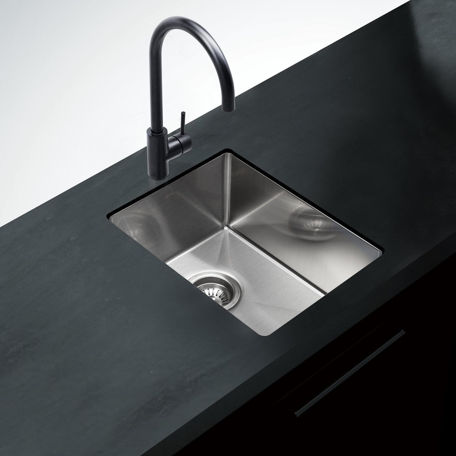 340x450x200mm Stainless Steel Kitchen Sink Single Bowl