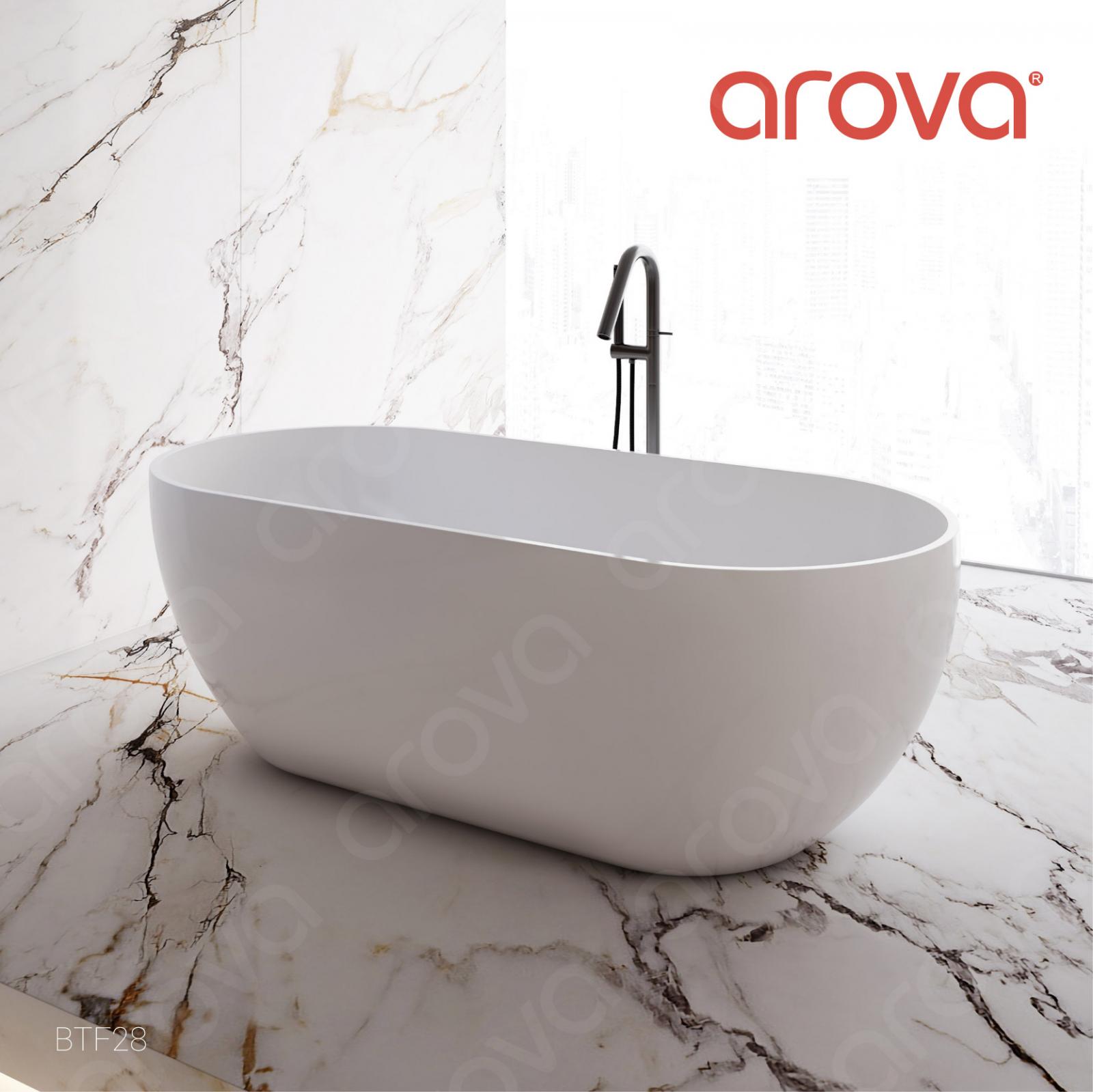 Ciao Oval Free Standing Acrylic Bathtub Gloss White