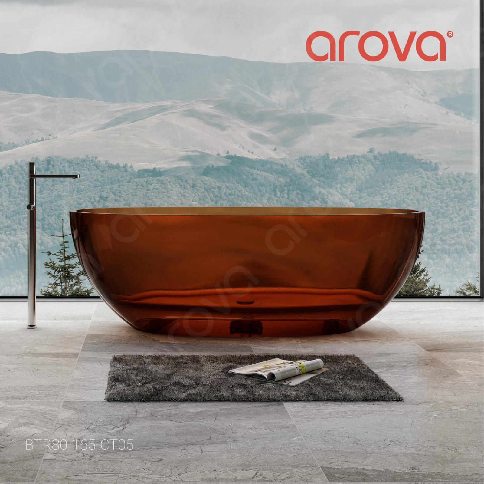 View Photo: JULE 1650mm Transparent Oval Freestanding Bathtub Sienna