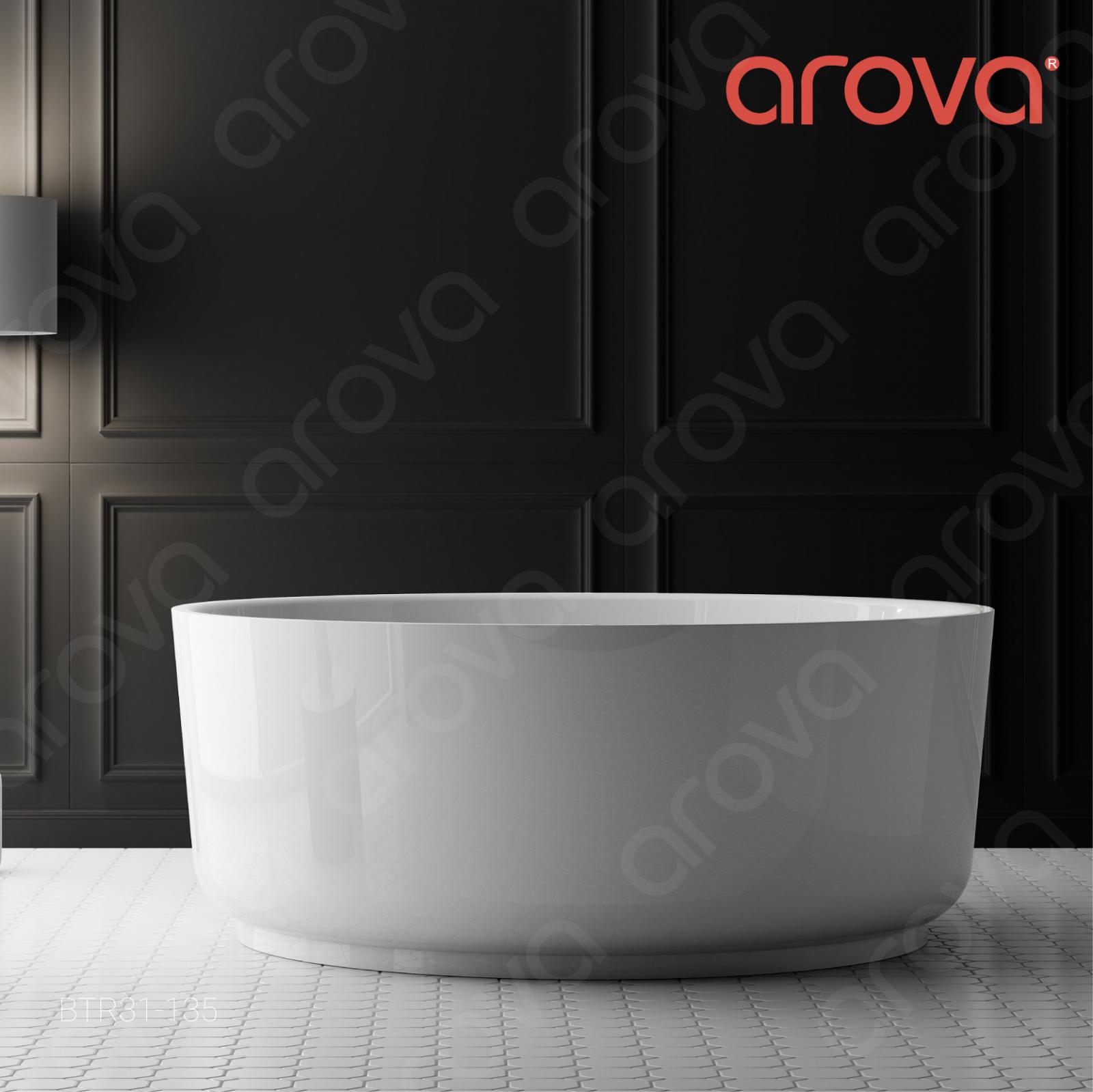 View Photo: NOVA 1350mm Round Freestanding Bath Gloss White