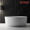 NOVA 1350mm Round Freestanding Bath Gloss White