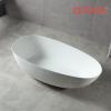 RUBI Egg Shape Oval Freestanding Bath Gloss White