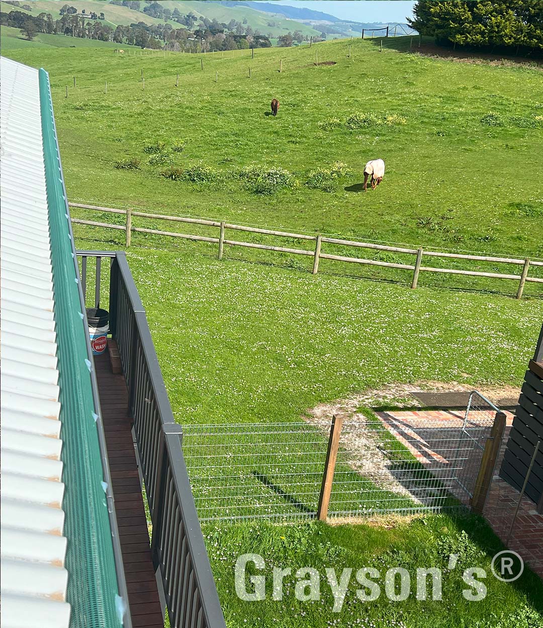 Triple-G gutter guard on a farm