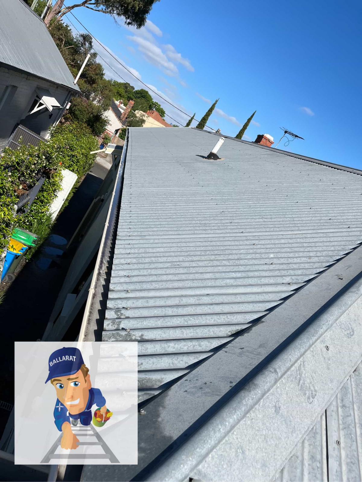 Gutter Clean Ballarat from corrugated roof