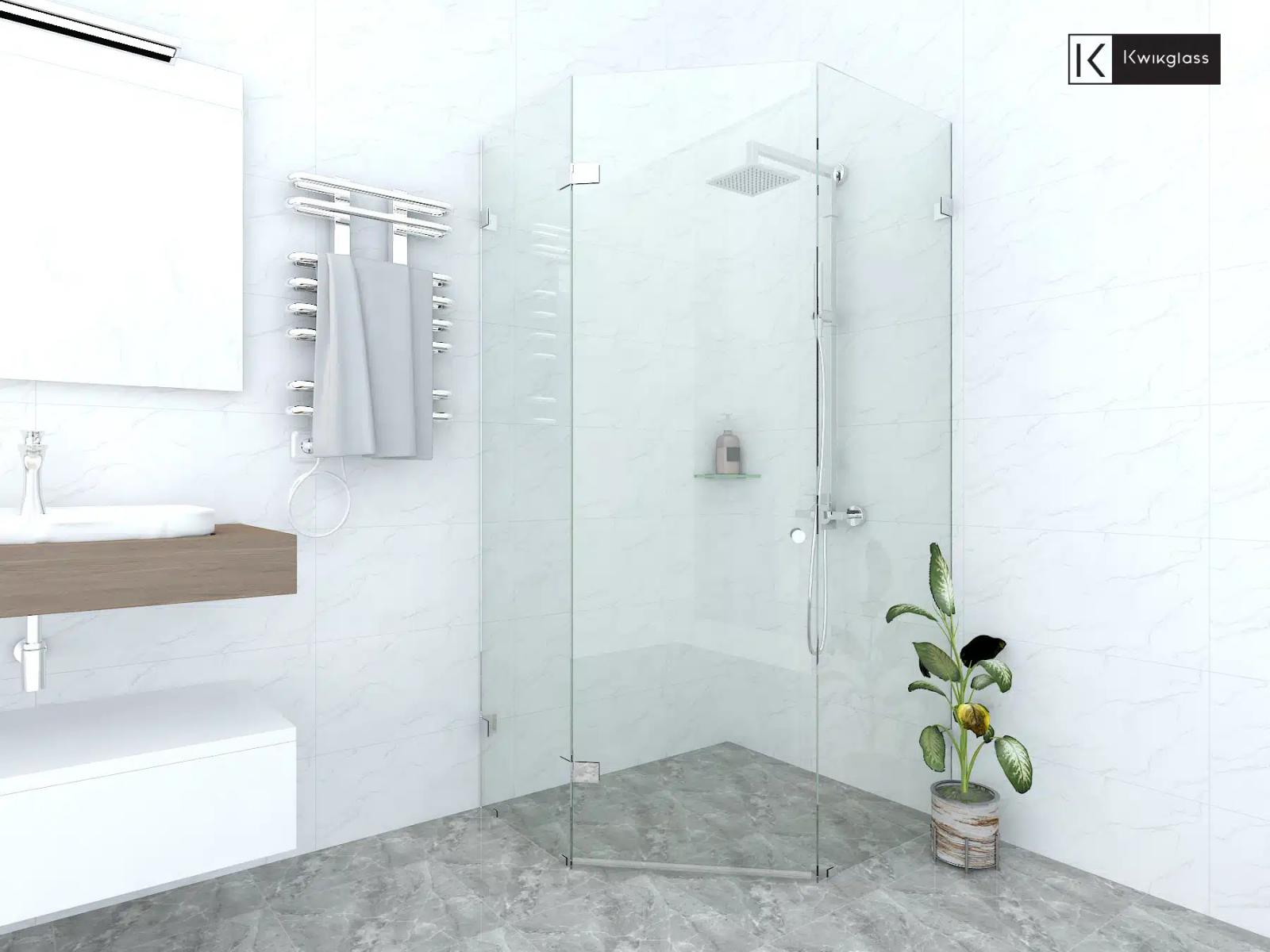 View Photo: Single-Diamond-Corner-Shower-Screens