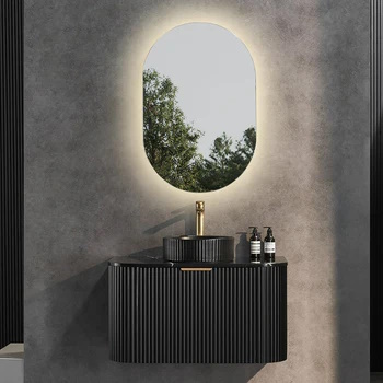 View Photo: Avalon Wall Hung Vanity 750mm (Matte Black)