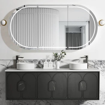 BALMORAL Wall Hung Vanity Black Oak