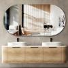 COOGEE Wall Hung Curve Vanity Natural / Black Oak