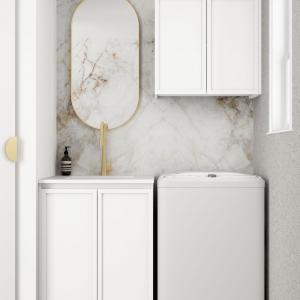 View Photo: Hampshire White Wall and Base Cabinet (650mm)