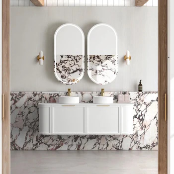 View Photo: Lancaster Wall Hung Curve Vanity Matte White