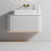 Waverton Wall Hung Curve Vanity Matte White 