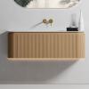 Waverton Wall Hung Curve Vanity Natural Oak